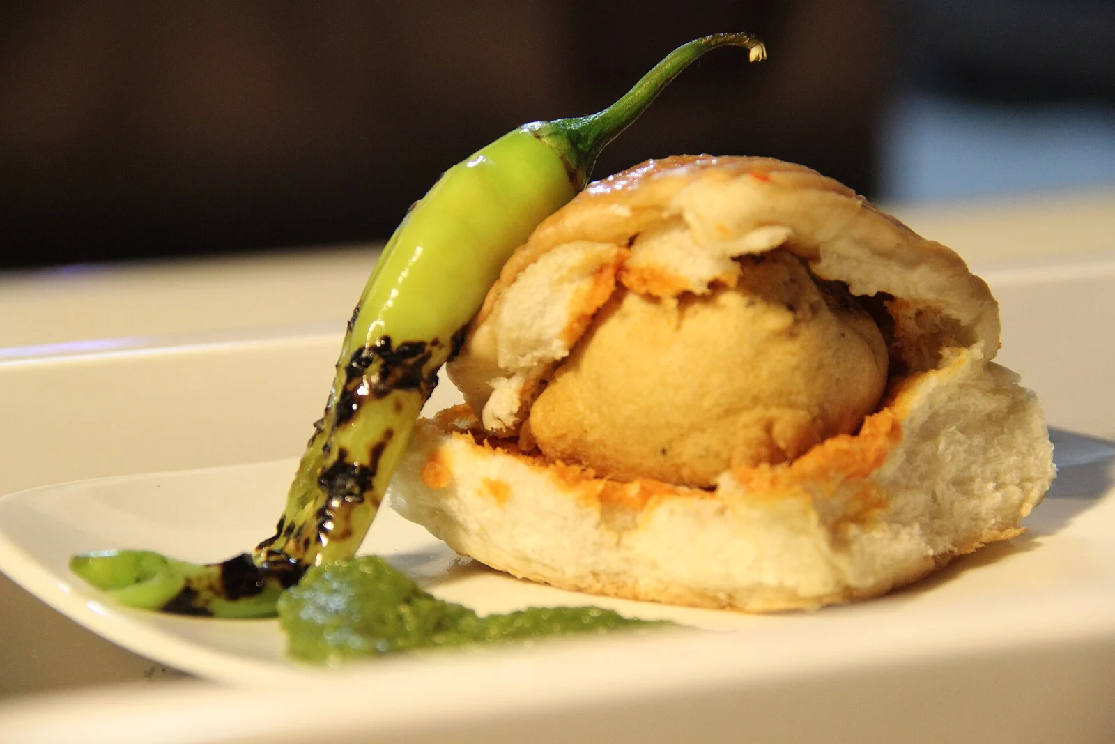 Representative vada pav food photograph